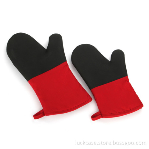Brand quality Oven Mitts BBQ Kitchen Gloves Heat Resistant silicone two finger glove